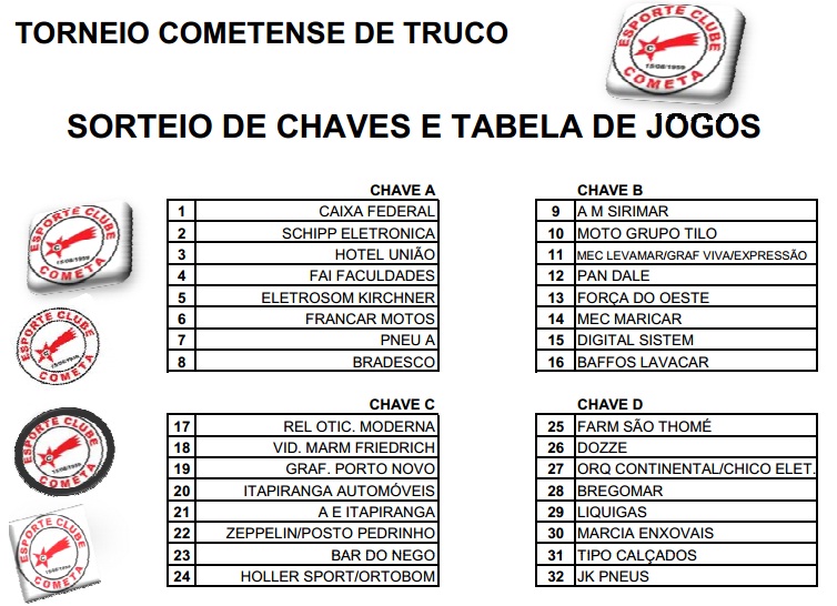 Torneio de Truco em Duplas tem nova data: 26 de novembro. Inscreva-se!