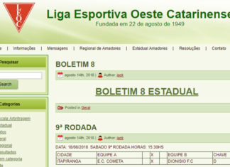 Campeão da Copa Oeste participará da Taça Santa Catarina de Futebol Amador